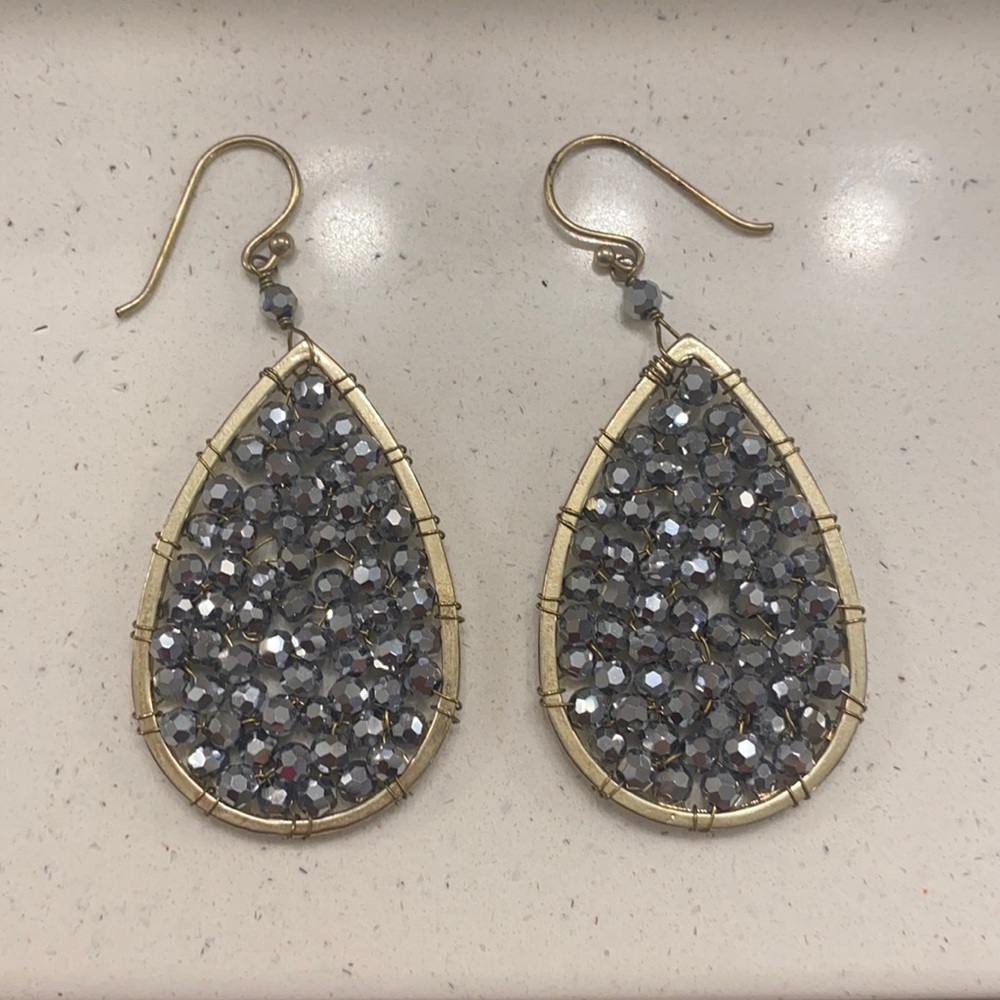 Silver Statement Earrings - image 1